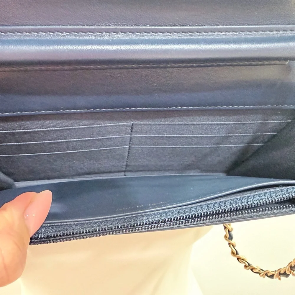 CHANEL O-Mini Boy Bag Python Exotic Leather Gold CC Lock Wallet on chain
